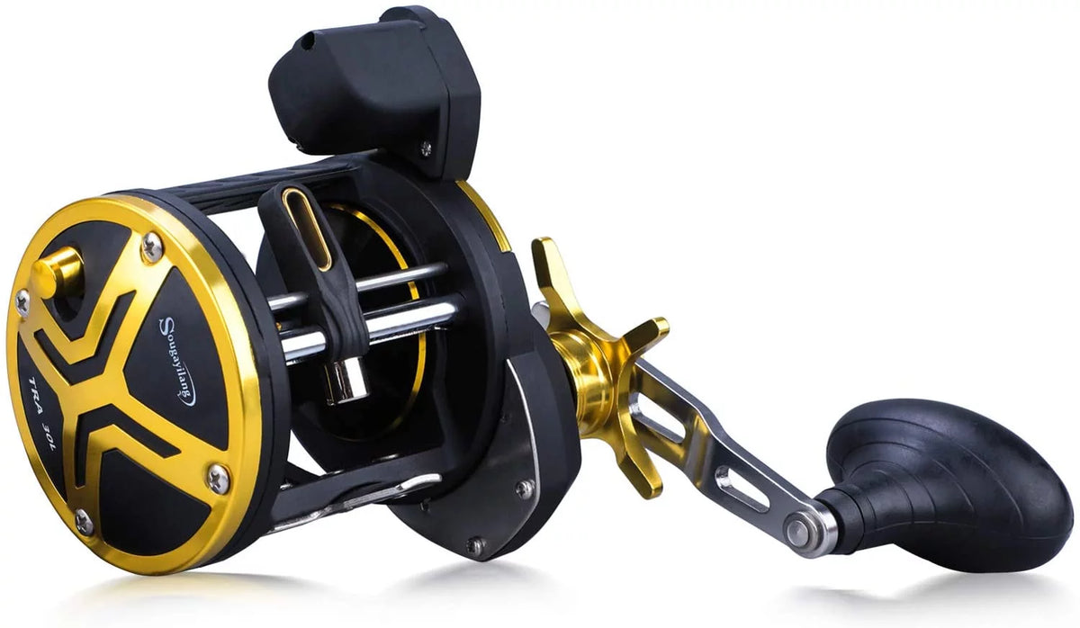 Line Counter Fishing Reel Conventional Level Wind Trolling Reel S391860