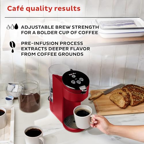 Single Serve Coffee Maker, K-Cup Pod Compatible Coffee Brewer, Black O346