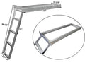 Anodized Aluminum 4 Step Flat Front Ladder Capacity 300lbs M548