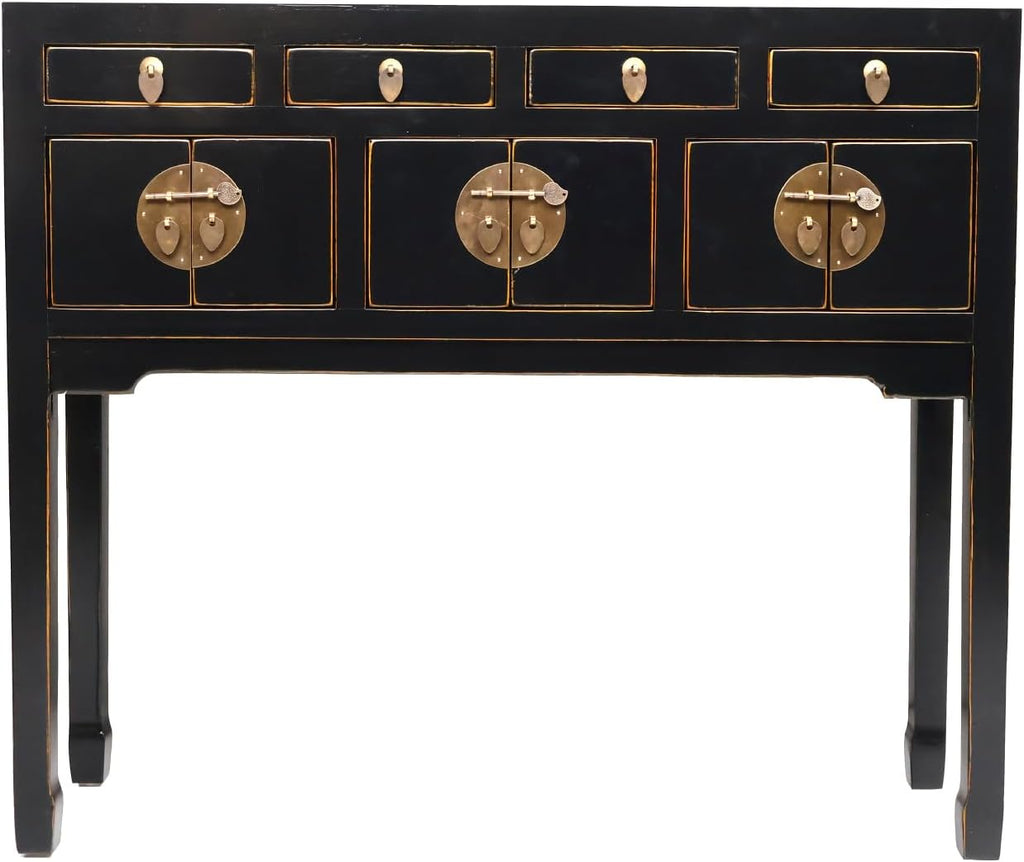 Black Lacquer Console Table J99216