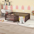 Walnut Wood Queen Floor Bed A1354