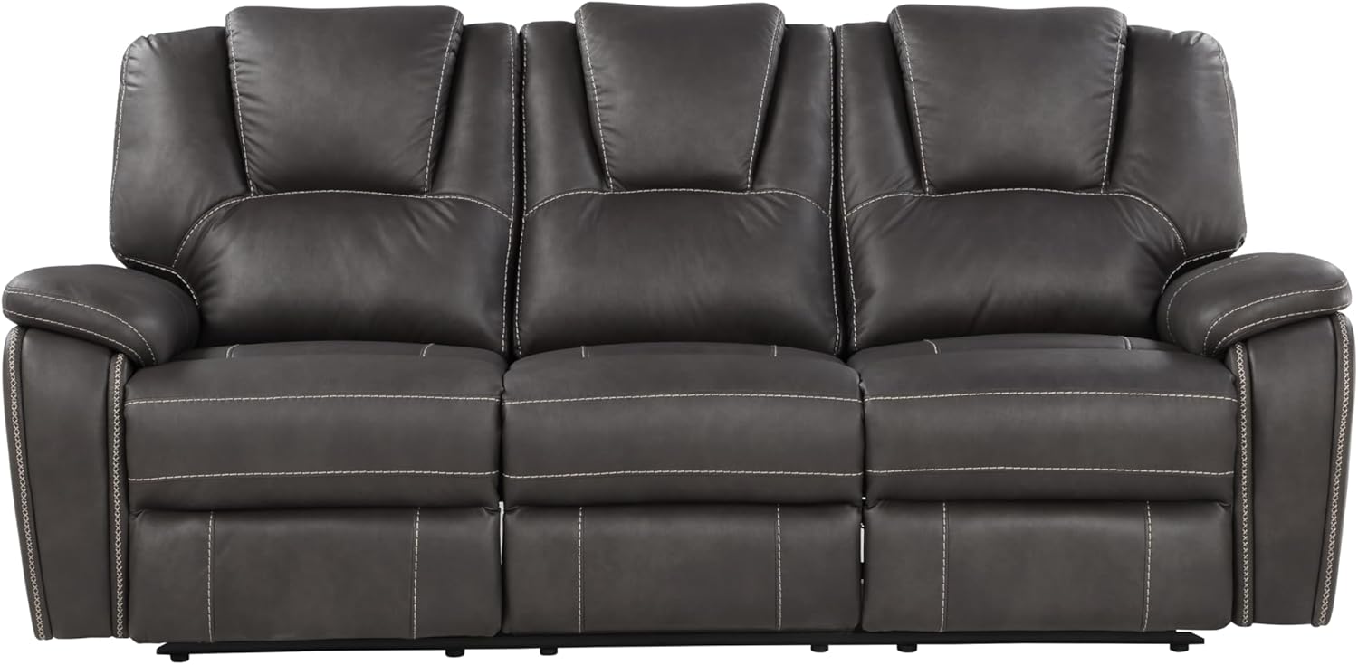 Charcoal Reclining Loveseat and 3-Seat Sofa Set V70543