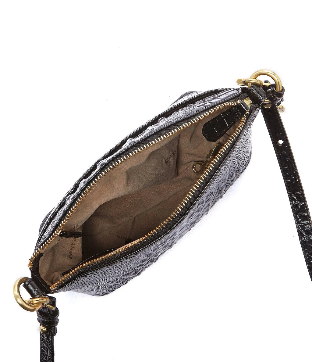 Leather Mini Crossbody Embossed Brown B108151