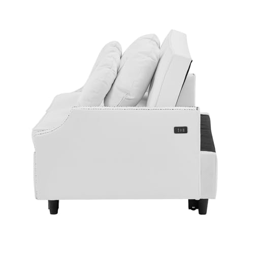 Beige Convertible Sofa Bed with Pull-Out Bed B781816