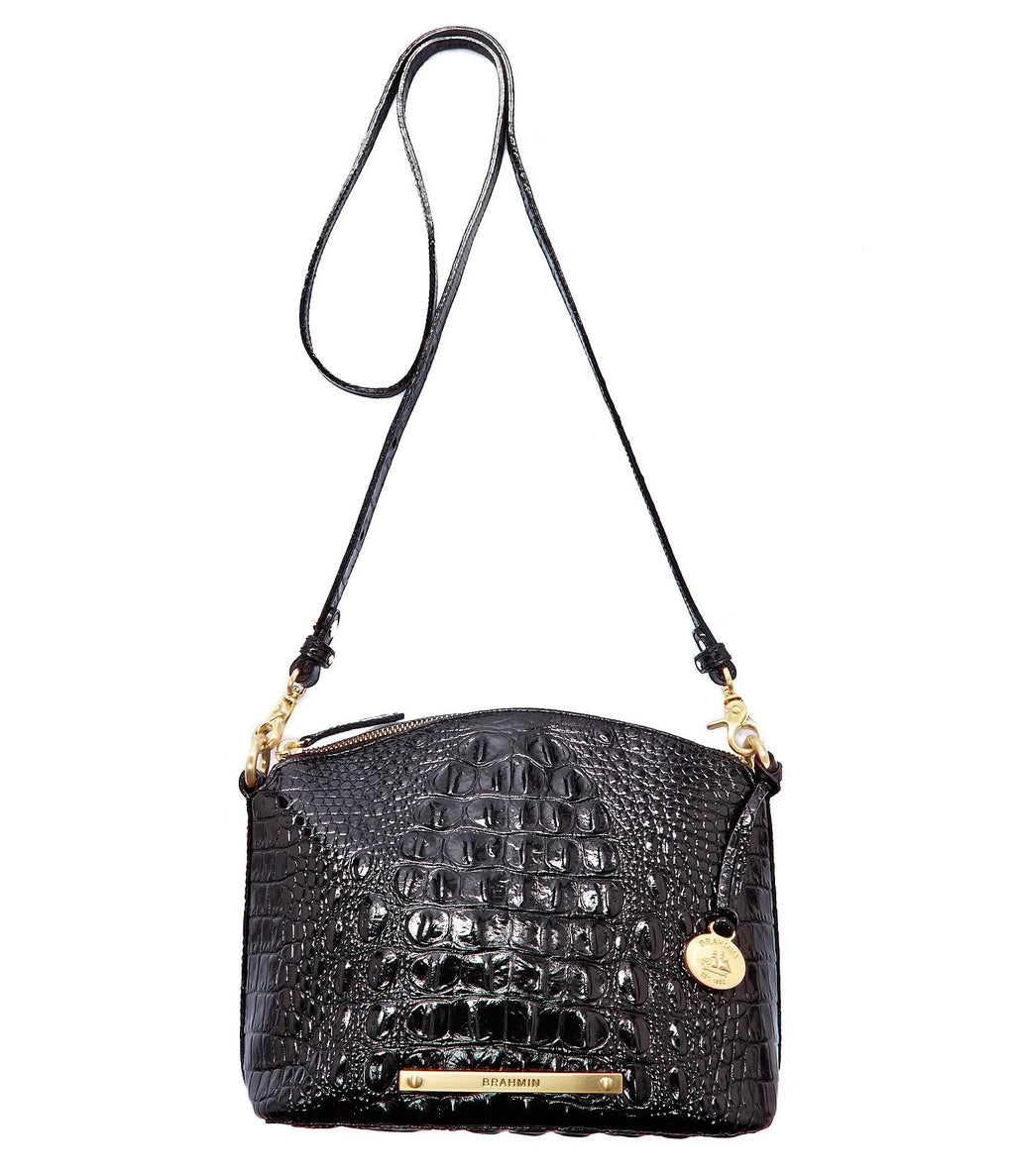 Leather Mini Crossbody Embossed Brown B108151