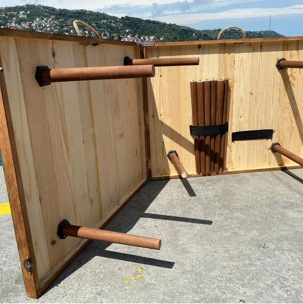 Natural Wood Low Foldable Picnic Table B3649