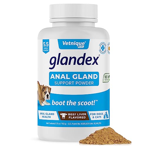Vegan Powder Anal Gland Fiber Supplement 2.5oz with Pumpkin & Digestive Enzymes N82205