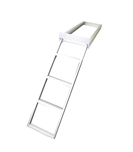 Anodized Aluminum 4 Step Flat Front Ladder Capacity 300lbs M548