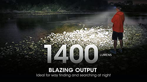 Rechargeable Headlamp, 1400 lumens USB-C Lightweight with Spotlight, Floodlight, Red Light C97421