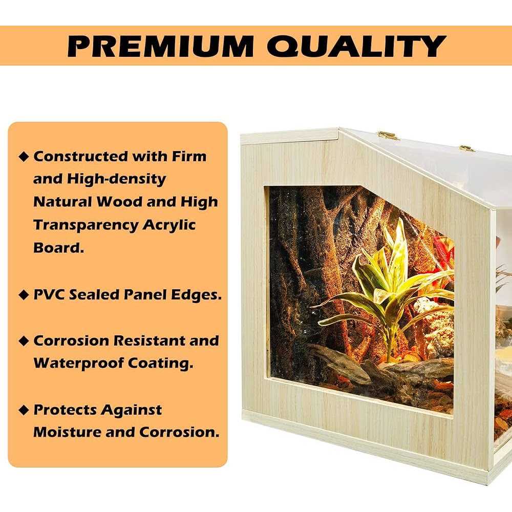 21 Gallon to 68 Gallon Reptile Terrarium Tank with Roof Door L66058