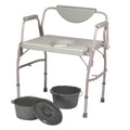 Bariatric Drop Arm Commode, 1000 Pound Weight Capacity, Adjustable Height O424120