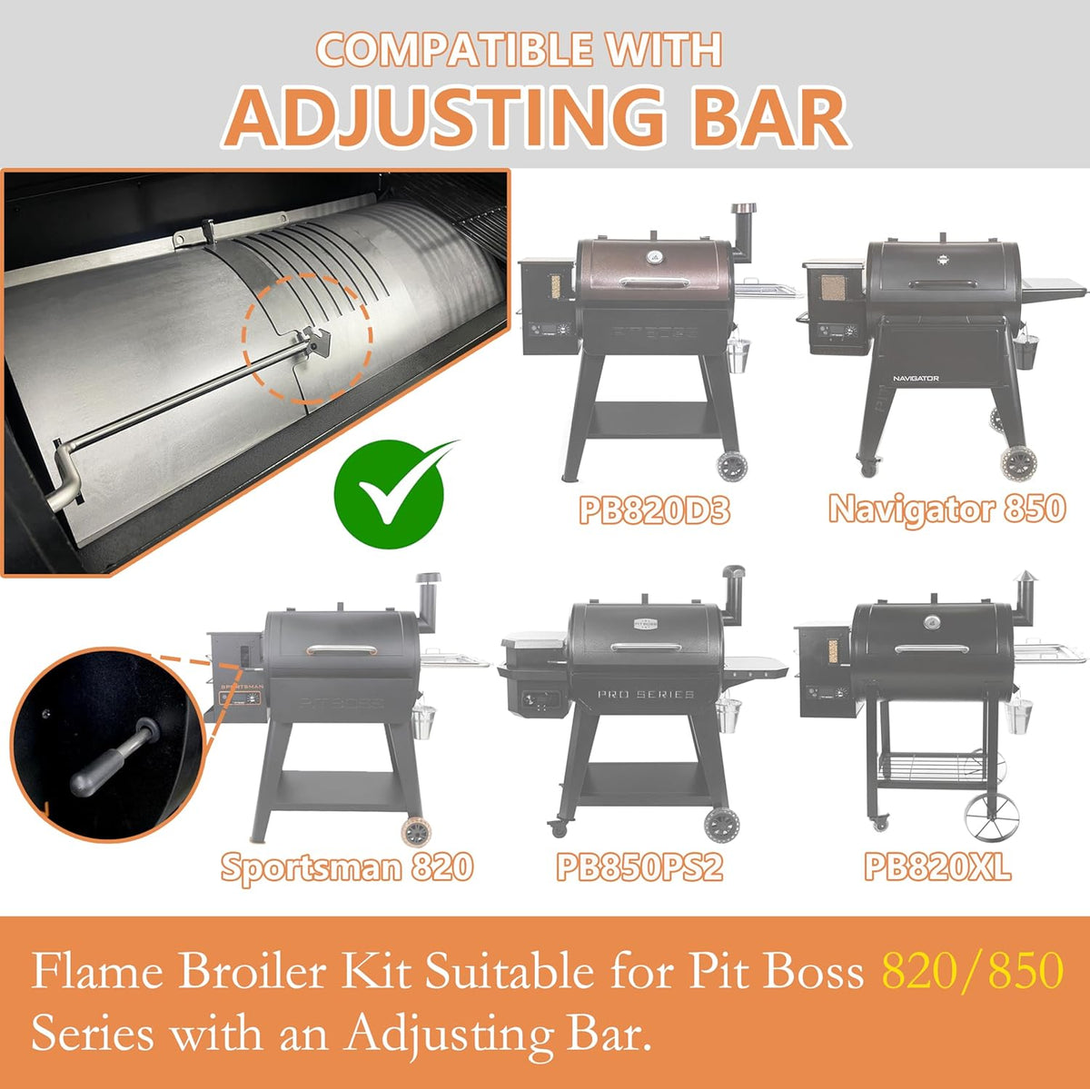 Flame Broiler Kit with Slide Cover and Bottom Kit A65434