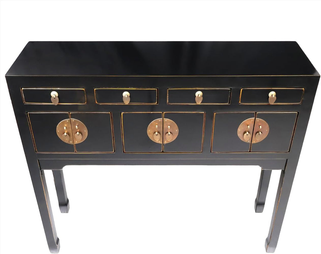 Black Lacquer Console Table J99216