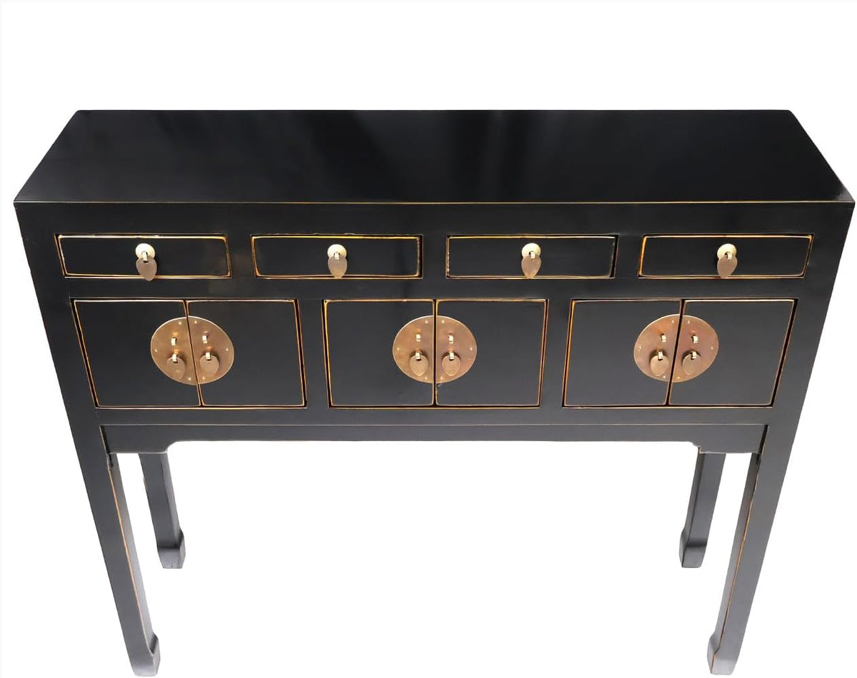 Black Lacquer Console Table J99216