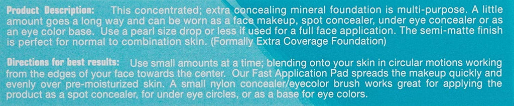 Mineral Foundation Makeup SPF 20 Semi-Matte Finish 15ml H60412