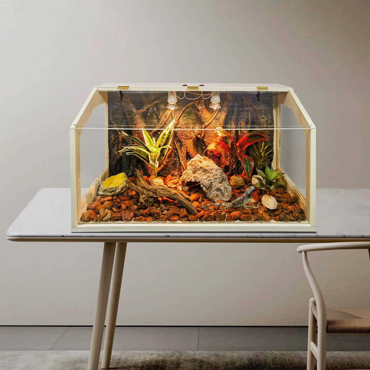 21 Gallon to 68 Gallon Reptile Terrarium Tank with Roof Door L66058