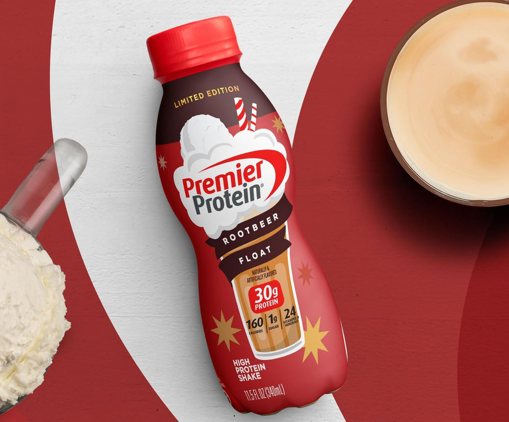 Root Beer Float & Cinnamon Roll Flavors Protein Shake, 30g Protein, 1g Sugar, 11.5 oz, 12 Pack I8611