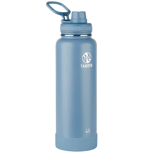 18 oz Midnight Blue Double Stainless Steel Insulated Water Bottle with Spout Lid X147