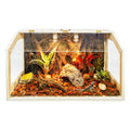 21 Gallon to 68 Gallon Reptile Terrarium Tank with Roof Door L66058