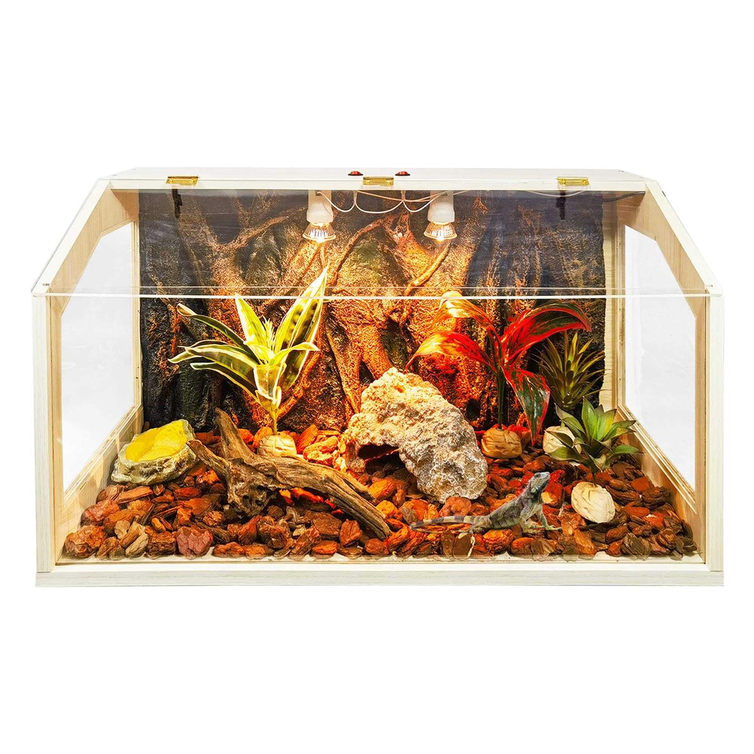 21 Gallon to 68 Gallon Reptile Terrarium Tank with Roof Door L66058