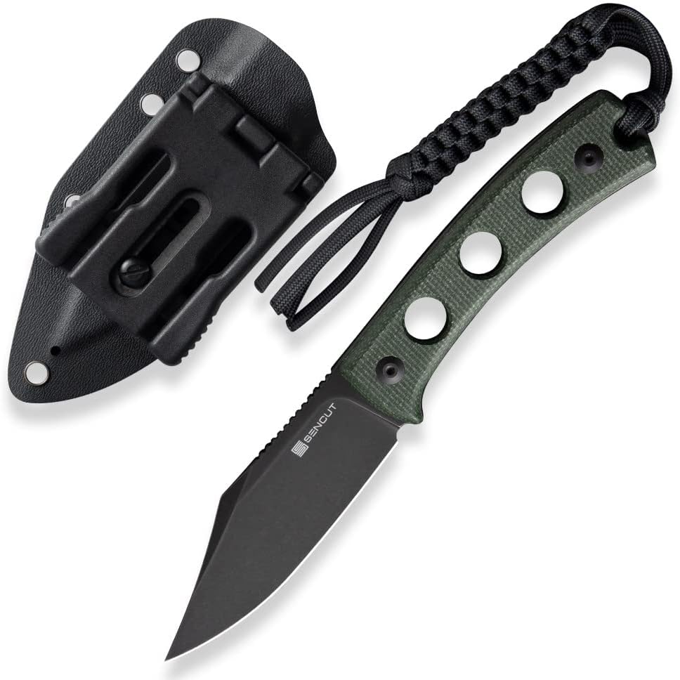 Fixed Blade Knife with G10 Handle and Kydex Sheath W951