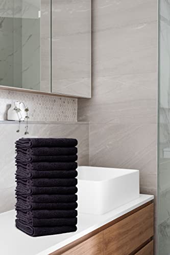 Black Pack of 24 Cotton Towels A3706
