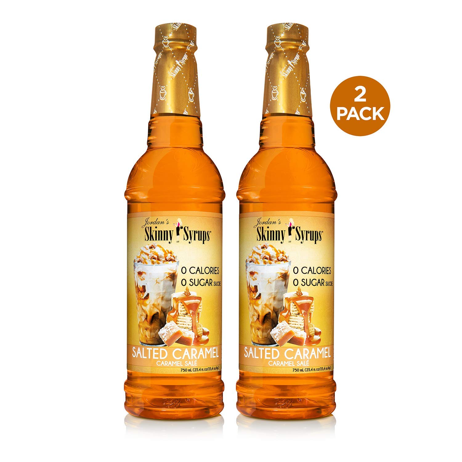 Sugar Free Coffee Syrups, Salted Caramel and Mocha Flavors (2 Pack) P689491