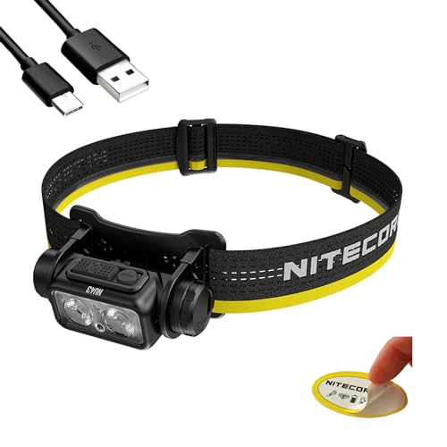 Rechargeable Headlamp, 1400 lumens USB-C Lightweight with Spotlight, Floodlight, Red Light C97421