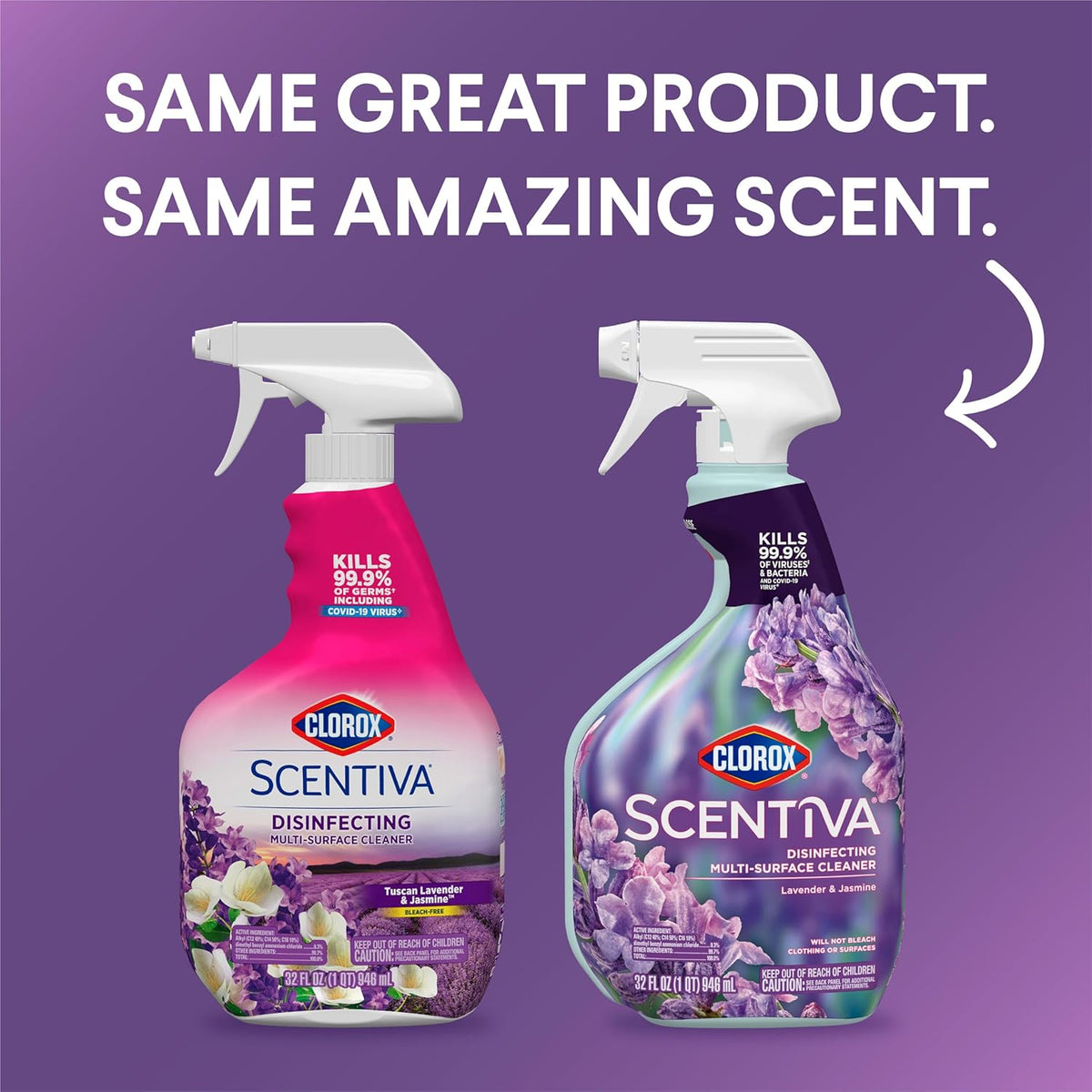Lavender and Jasmine Disinfecting Multi-Surface Cleaner, 32 Fl Oz S5771