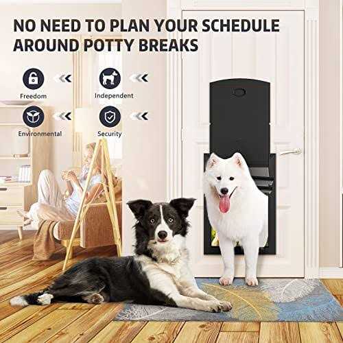 Weatherproof Dog Door with Sliding Lock Panel, Double Flap Q159195