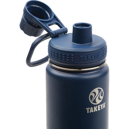 18 oz Midnight Blue Double Stainless Steel Insulated Water Bottle with Spout Lid X147