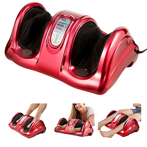 Burgundy Shiatsu Foot and Calf Massager Machine W515149