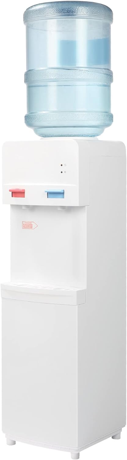 White Stainless Steel Top Loading Water Cooler Dispenser Y950277