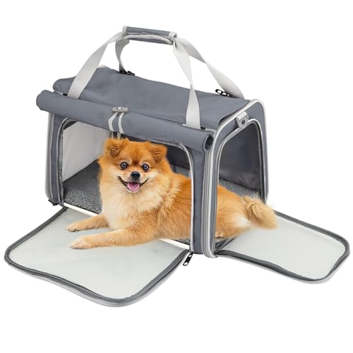 Grey Soft Collapsible Cat Carrier N7512