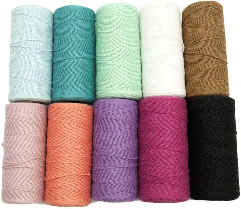 2 Roll 1mm Cotton Loom Warp Thread Yarn A5329