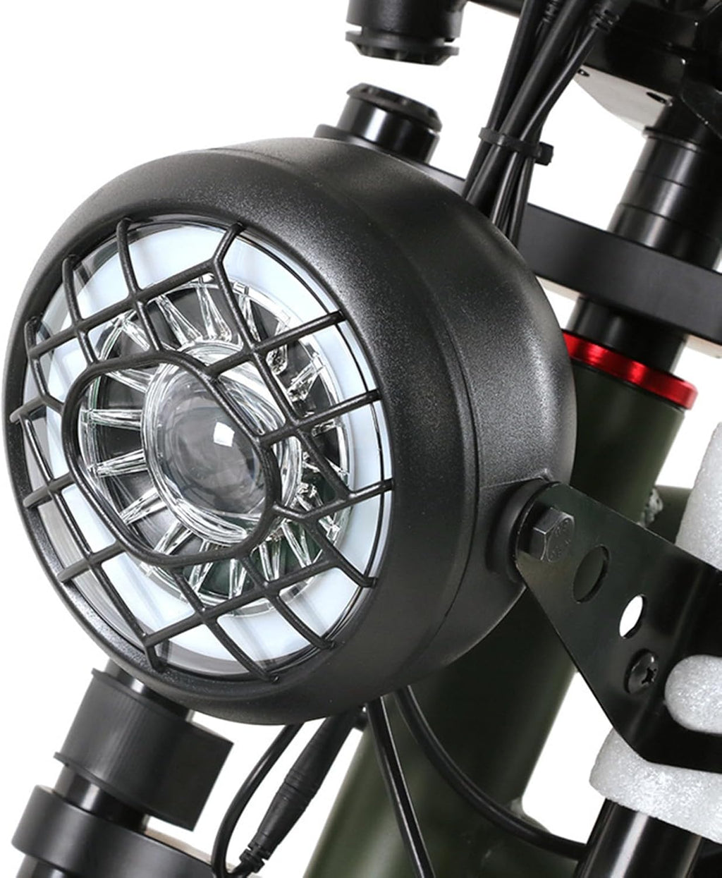 Retro 3 Pins Connector LED 24V 36V 48V 52V Waterproof Front Bike Head Light T6382