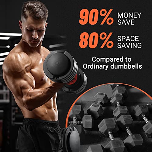 55 lbs Pair Adjustable Dumbbell F602