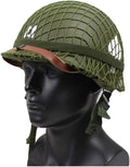 Green Helmet Replica with Net Canvas Chin Strap C44732