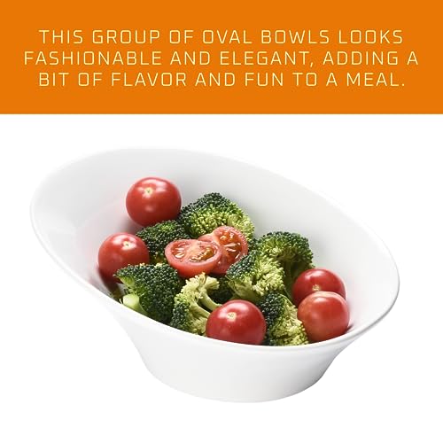 White Ceramic Porcelain Salad Bowls Set of 2 B982086