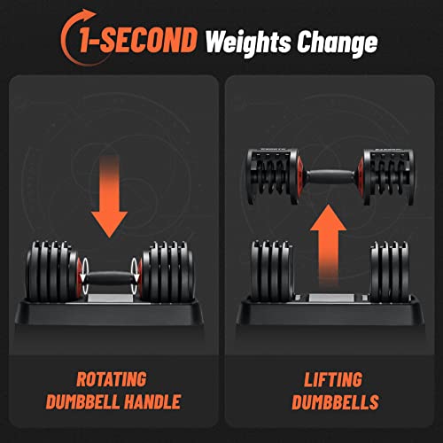 55 lbs Pair Adjustable Dumbbell F602