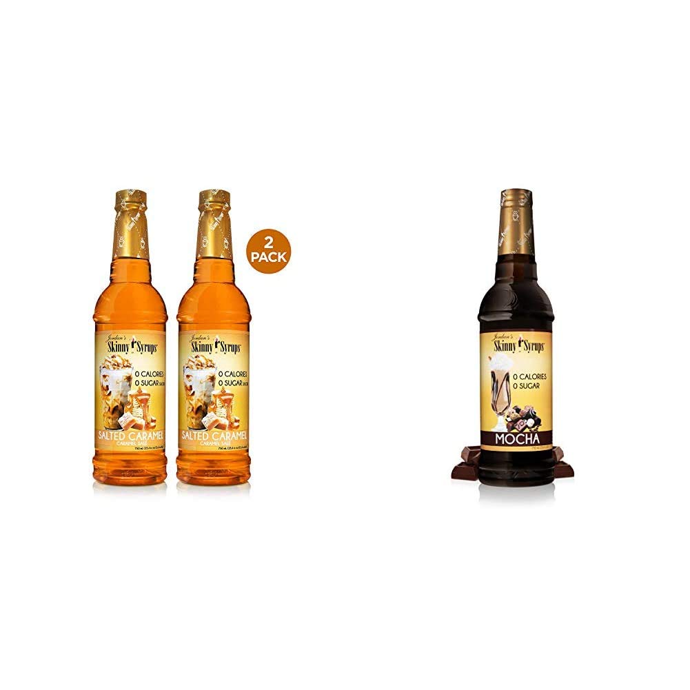 Sugar Free Coffee Syrups, Salted Caramel and Mocha Flavors (2 Pack) P689491