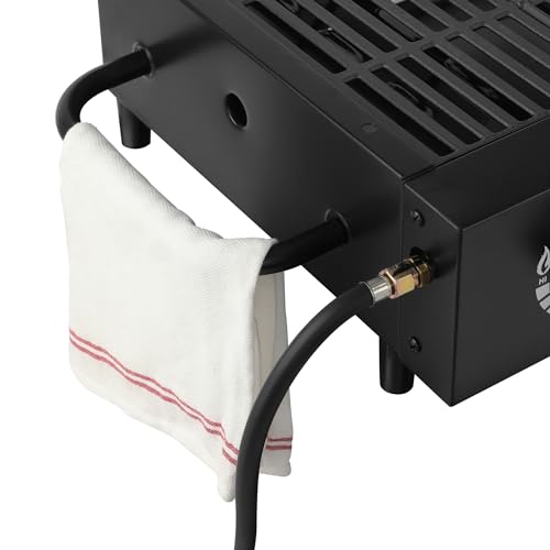 4-Burner Portable Propane Gas Grill and Griddle Combo, Black V77302