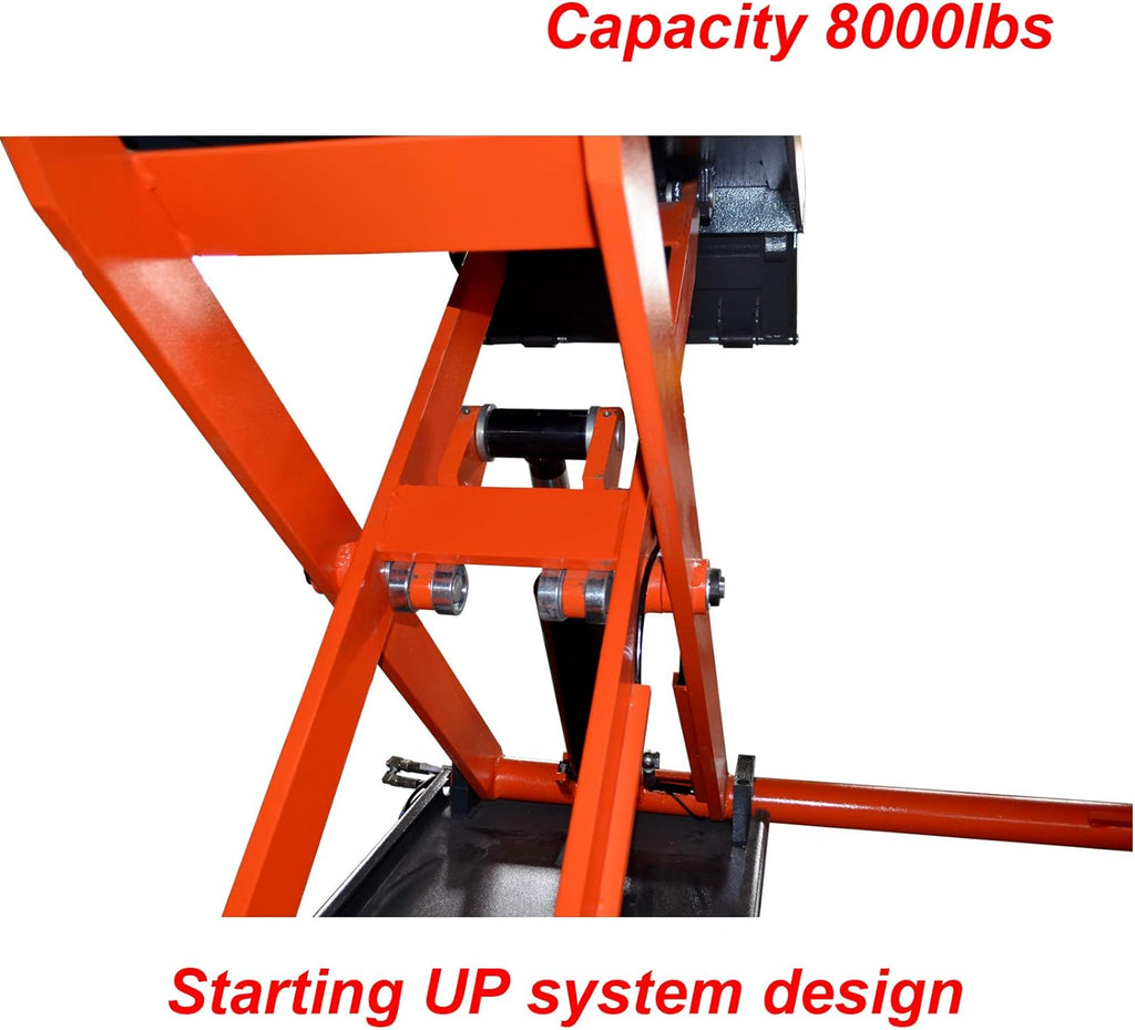 Mid Rise Scissor Lift 8000lbs Pneumatic Release Auto Lift 220V I858285