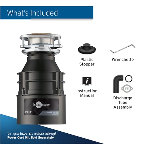 Black 1/3 HP Continuous Feed Garbage Disposal W960618