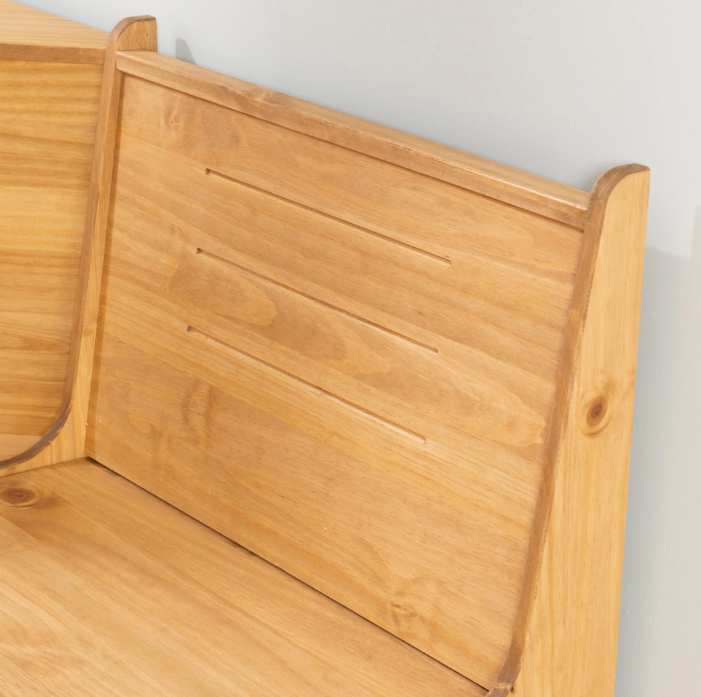 Natural Finish Corner Dining Set with Storage Table and Bench C327190