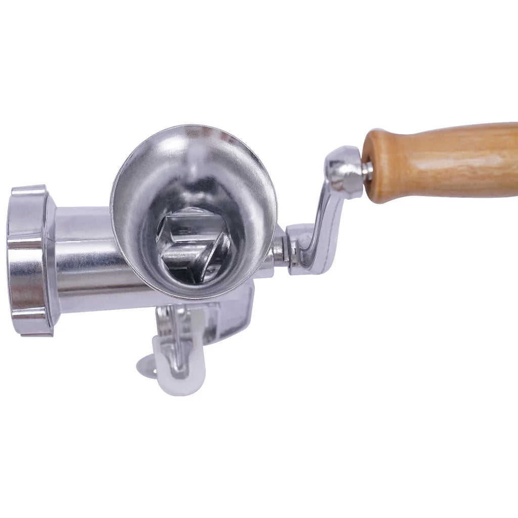 Manual Meat Grinder Aluminum Alloy Food Mincer Sausage Filler Hand Crank Meat Mincer Mixer with Tabletop Clamp V8655