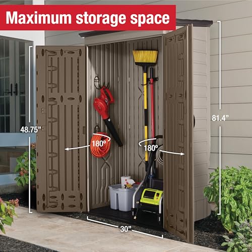 Beige/Brown 4 x 2.5 Ft Resin Outdoor Storage Shed M13178