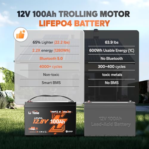 12V 100Ah Group 31 Bluetooth LiFePO4 Battery R794480