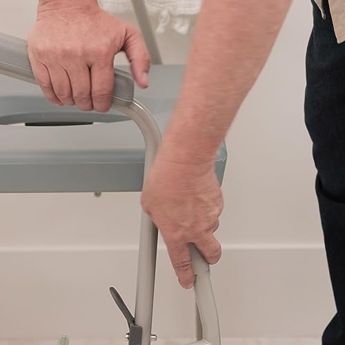 Bariatric Drop Arm Commode, 1000 Pound Weight Capacity, Adjustable Height O424120