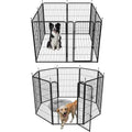 Heavy Duty Metal Dog Play Pen with Gate, 32" Height 8 Panels Z923